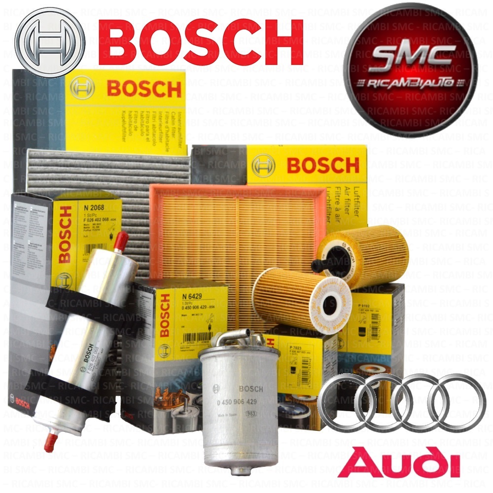 Kit Tagliando Filtri Bosch Per Skoda Vw Ricambi Auto Smc